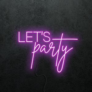 Open image in slideshow, Let&#39;s Party - Premade Neon Sign
