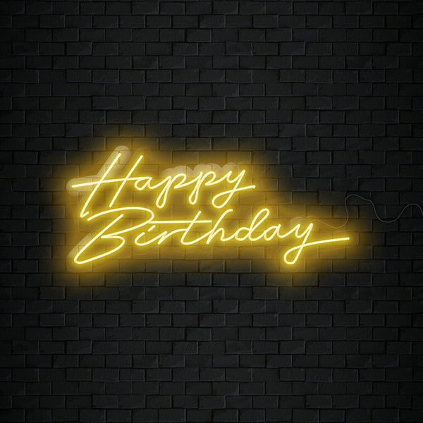 Happy Birthday Neon Sign
