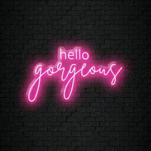 Abrir la imagen en la presentación de diapositivas, Hello Gorgeous Neon Sign
