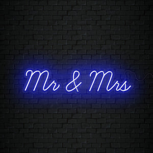 Open image in slideshow, Mr and Mrs Neon Sign
